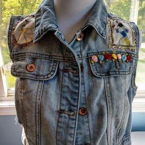 Disney princess denim vest custom embellished